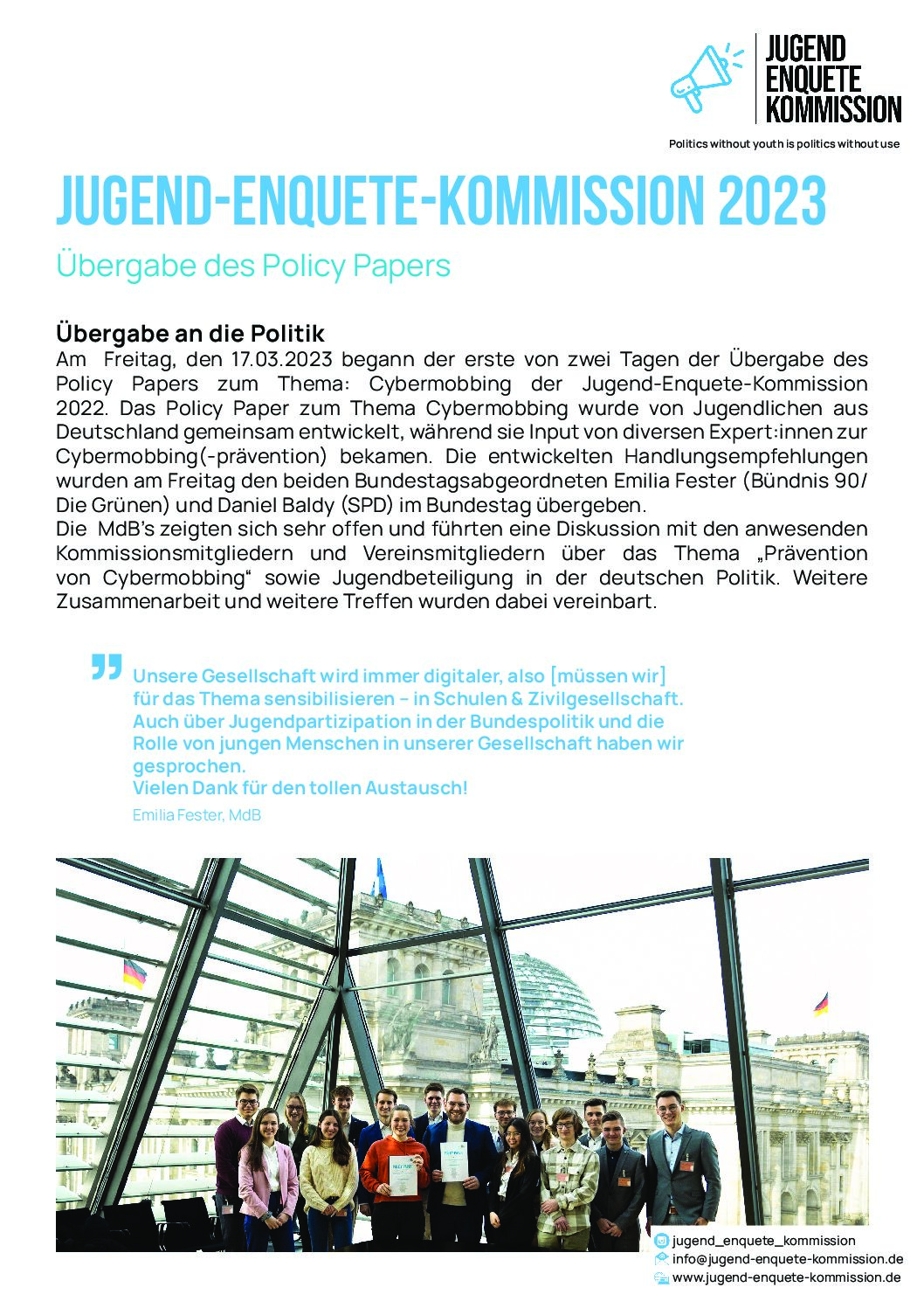 Jugend-Enquete-Kommission e.V. Logo